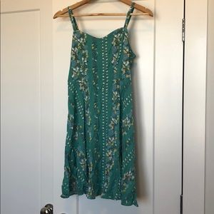Teal Floral Sundress